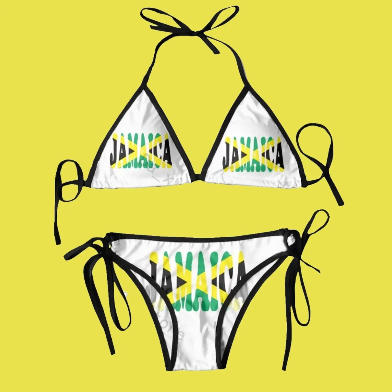 Jamaican Flag Two Piece Swimsuit for Confident Women - Love Salve